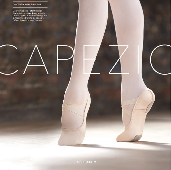 2037C Capezio Children's Split Sole Canvas Hanami Ballet Shoe (Black) –  toetapntights