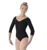 Motionwear 2150 - ¾ Sleeve Pinch Front Leotard Adult