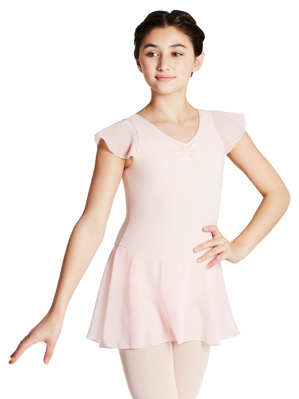 Capezio 11305C - Pink Flutter Sleeve Dress
